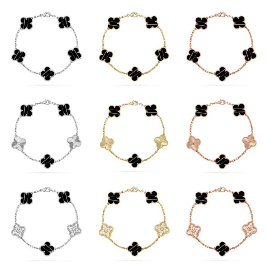 [Cyra] NEUE CLOVER 5 MOTIV PULSAR STEIN ARMBAND KOLLEKTION