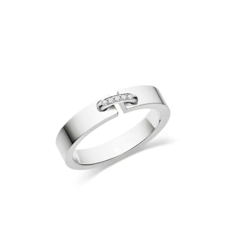 [Cyra]  ALLIANCE RING LIENS VIDENCE DIAMANT 4MM