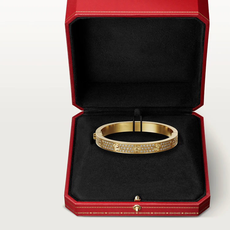 [Cyra]  LOVE BRACELET 6.1MM DIAMOND-PAVED
