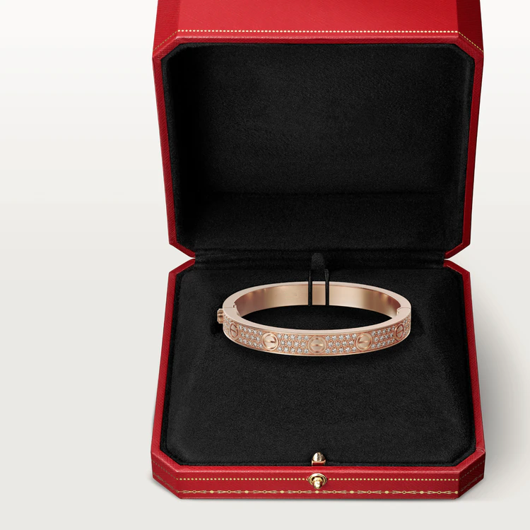 [Cyra]  LOVE BRACELET 6.1MM DIAMOND-PAVED