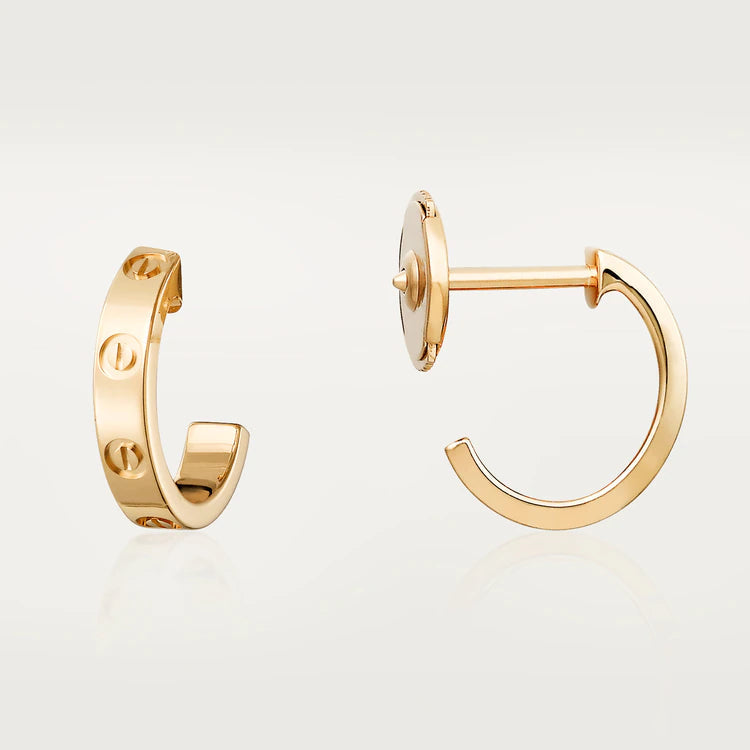 [Cyra]  LOVE EARRINGS 2.65MM PINK GOLD