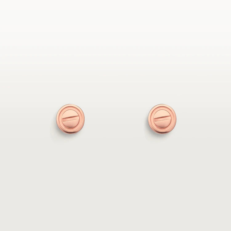 [Cyra]  LOVE EARRINGS PINK GOLD 10MM
