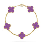 [Cyra] NEUE CLOVER 5 MOTIF VIOLETT ARMBAND KOLLEKTION