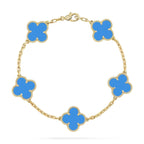 [Cyra] New CLOVER 5 MOTIF BLUE AGATE BRACELET COLLECTION