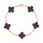[Cyra] Neue CLOVER 5 MOTIF FARBEDELSTEIN-ARMBAND-KOLLEKTION