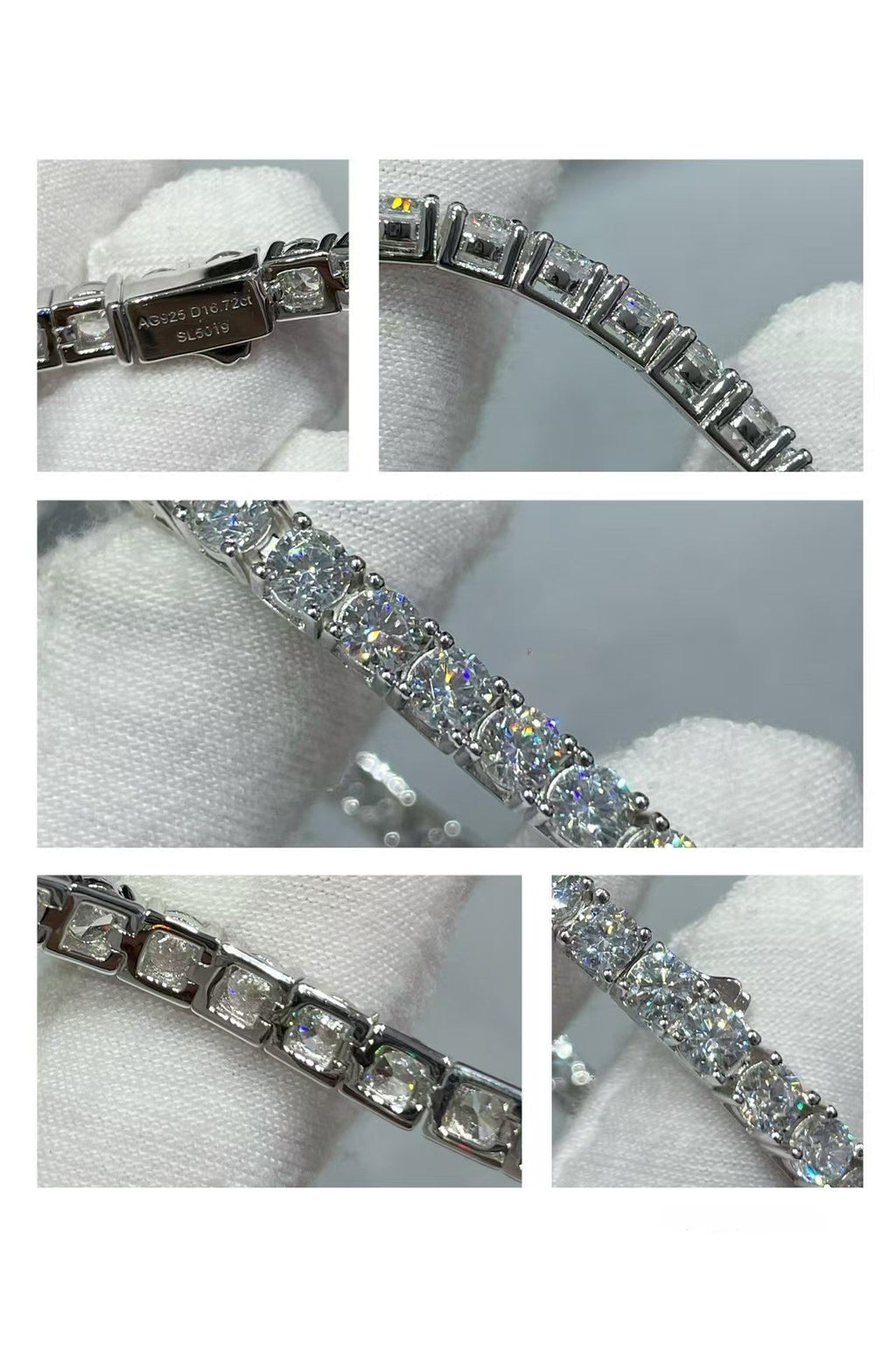 [Cyra] TENNISARMBAND MIT VOLLSTÄNDIGEM DIAMANTBESATZ