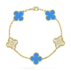 [Cyra] New CLOVER 5 MOTIF BLUE AGATE BRACELET COLLECTION