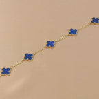 [Cyra] New CLOVER 5 MOTIF BLUE AGATE BRACELET COLLECTION