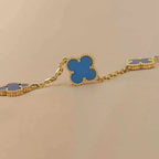 [Cyra] New CLOVER 5 MOTIF BLUE AGATE BRACELET COLLECTION