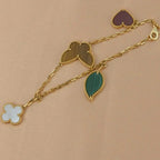 [Cyra] LUCKY SPRING 5-MOTIV-ARMBAND IN GOLD
