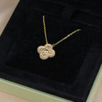 [Cyra]  CLOVER 15MM  BRONZING NECKLACE