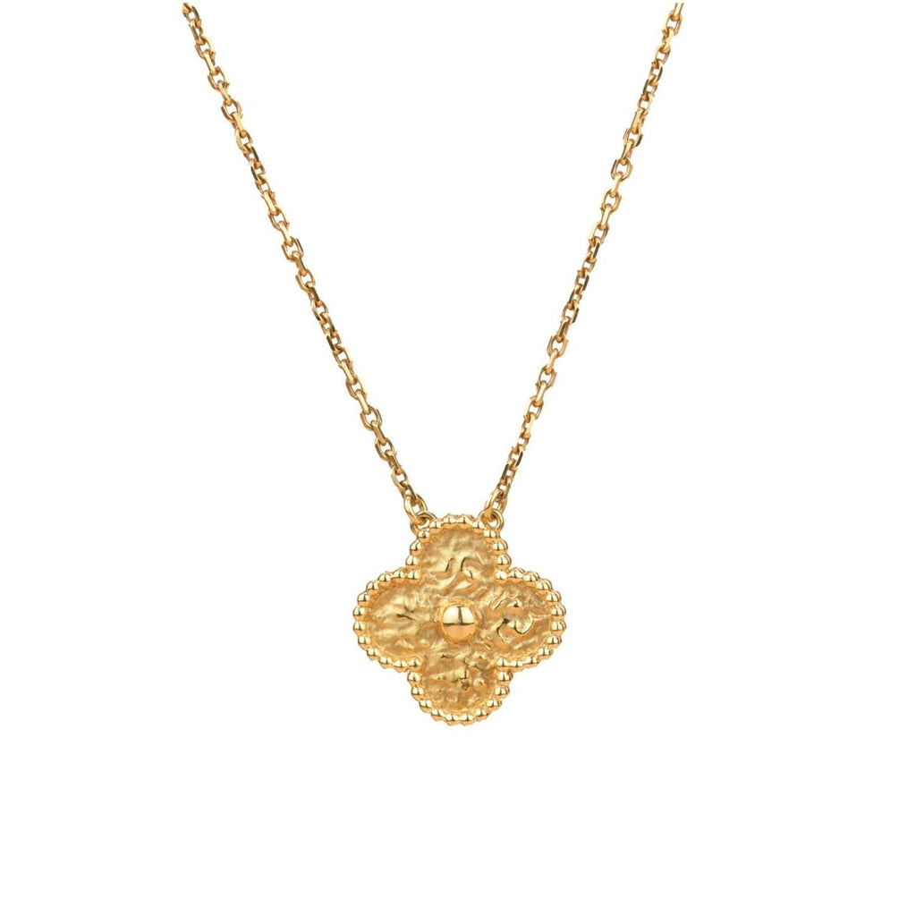 [Cyra]  CLOVER 15MM  BRONZING NECKLACE