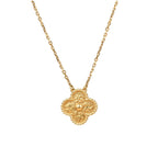 [Cyra]  CLOVER 15MM  BRONZING NECKLACE