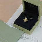 [Cyra]  CLOVER 15MM DIAMOND GOLD MOTHER OF PEARL NECKLACE