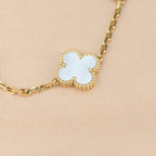 [Cyra] New CLOVER WHITE PEARL MOP 5 MOTIF BRACELET COLLECTION