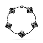 [Cyra] Neues CLOVER 5 MOTIF SCHWARZES ARMBAND