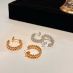 [Cyra]  CLASH SMALL HOOP EARRINGS
