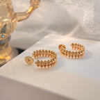 [Cyra]  CLASH SMALL HOOP EARRINGS