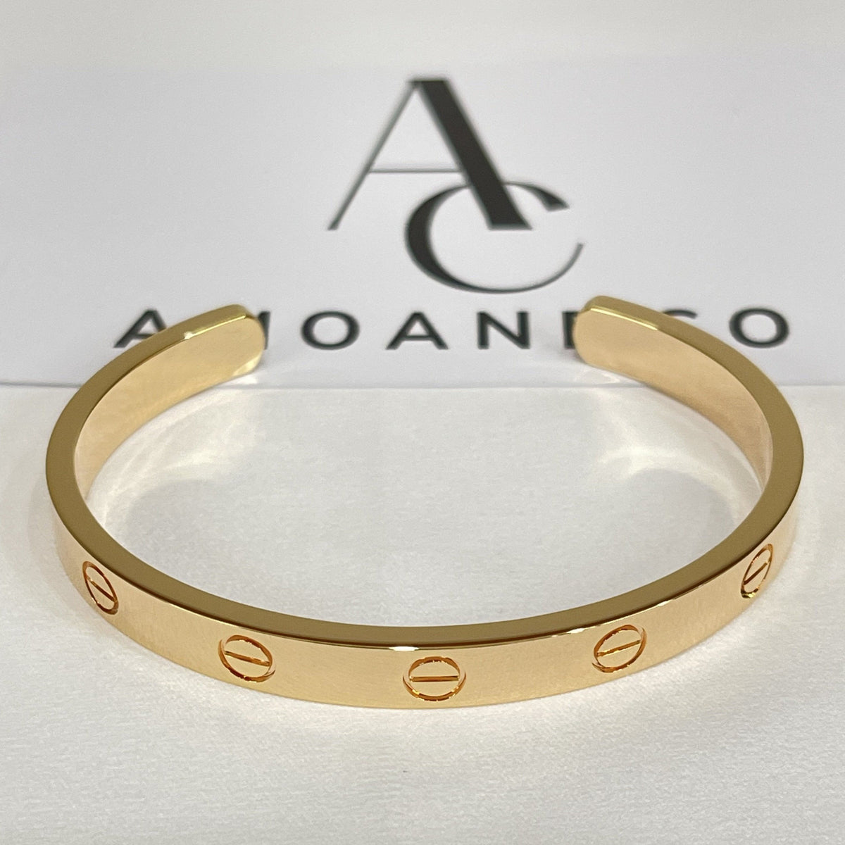 [Cyra]  LOVE BRACELET 6.1MM OPEN CUFF