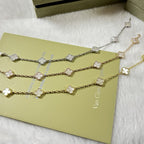 [Cyra] CLOVER 6 MOTIF WHITE MOP BRACELET