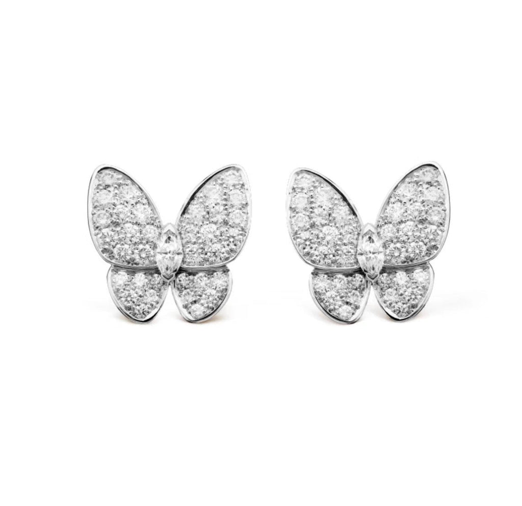 [Cyra] SCHMETTERLING OHRRINGE MIT VOLLBESATZ (DIAMANTEN)