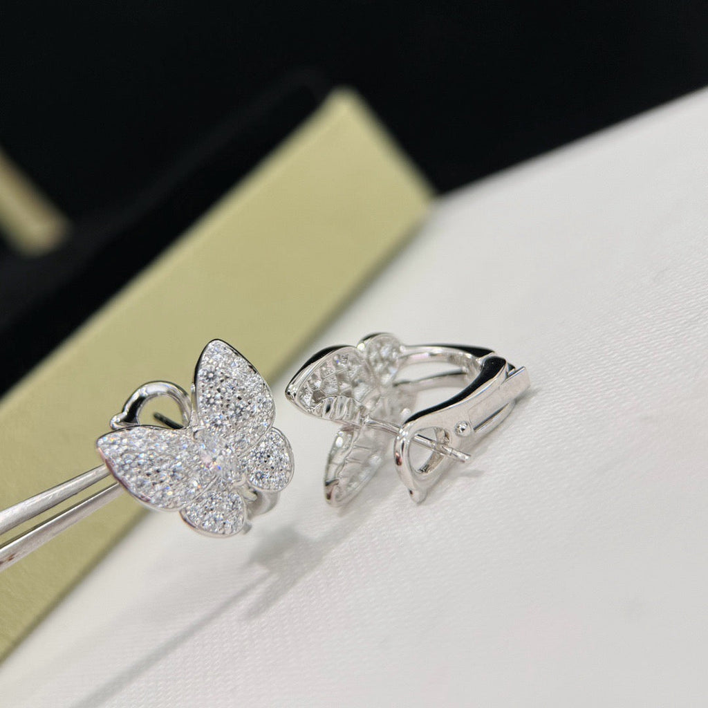 [Cyra] SCHMETTERLING OHRRINGE MIT VOLLBESATZ (DIAMANTEN)