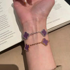 [Cyra] NEUE CLOVER 5 MOTIF VIOLETT ARMBAND KOLLEKTION