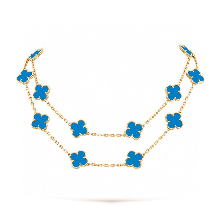 [Cyra]  CLOVER 20 MOTIFS TURQUOISE GOLD