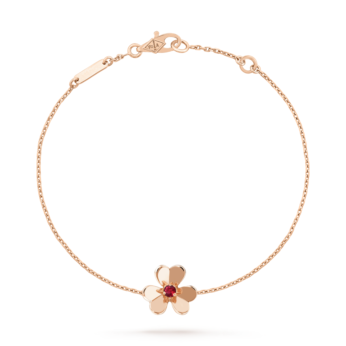 [Cyra]  FRIVOLE GOLD FLOWER PINK MALACHITE BRACELET