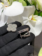 [Cyra] CLOVER 20MM MOTIV DIAMANT-OHRSTECKER SILBER