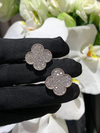 [Cyra] CLOVER 20MM MOTIV DIAMANT-OHRSTECKER SILBER