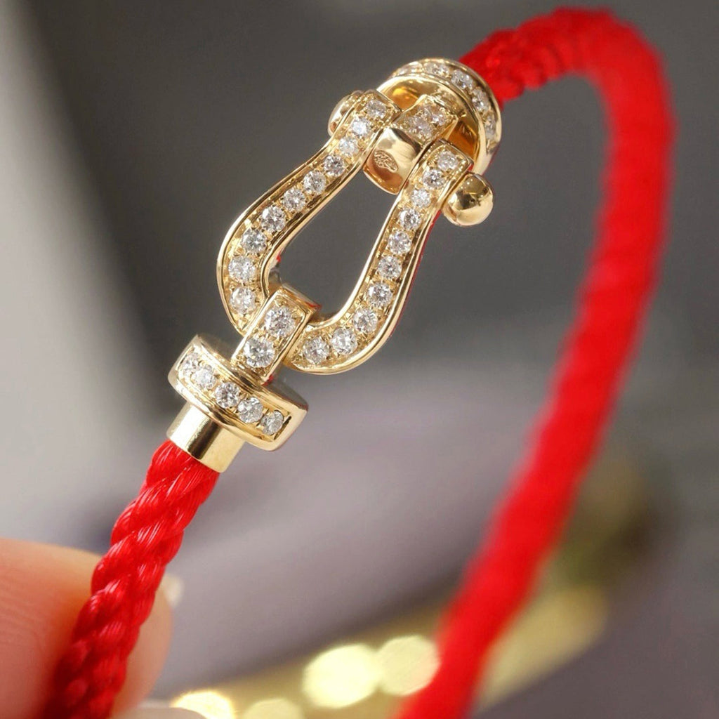 [Cyra] FORCE GROSSES HUFEISEN-ARMBAND MIT VOLLBESATZ AUS DIAMANTEN SILBER