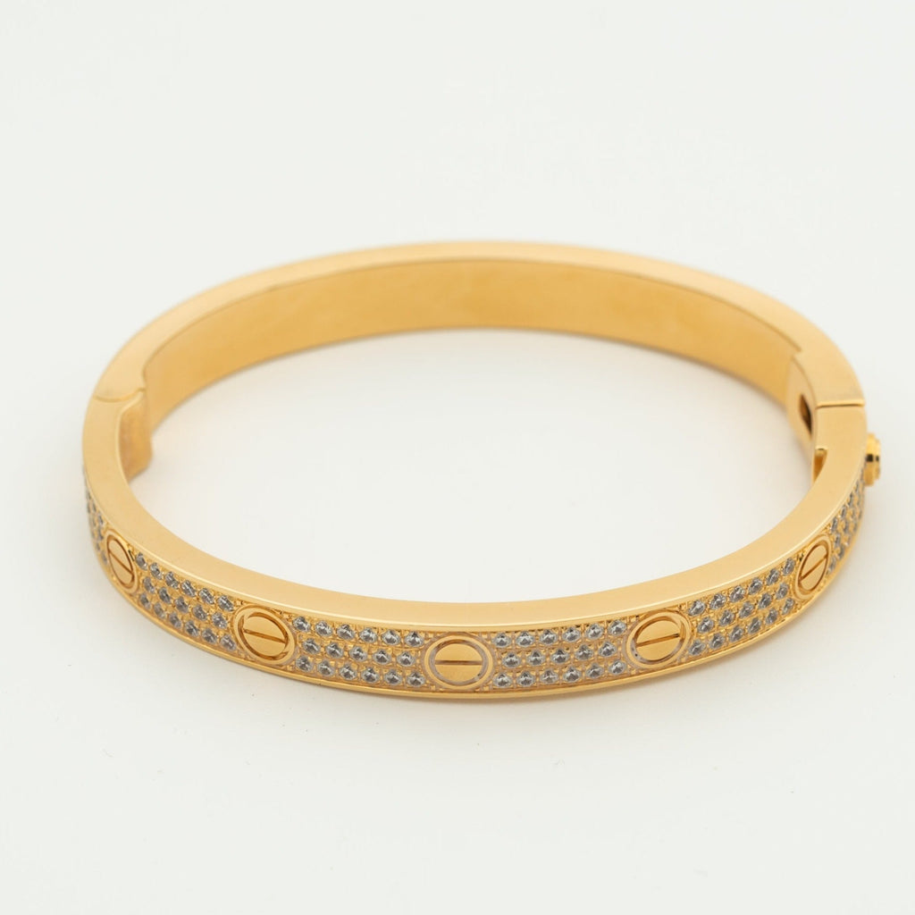 [Cyra]  LOVE BRACELET 6.1MM DIAMOND-PAVED