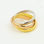 [Cyra]  TRINITY RING GOLD PINK GOLD SILVER