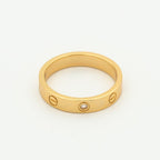 [Cyra]  LOVE RING 4MM 1 DIAMOND PINK GOLD