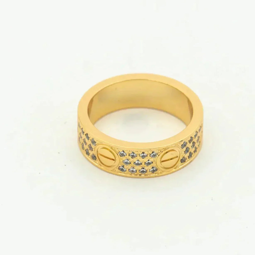 [Cyra]  LOVE RING 5.5MM DIAMONDS PAVED