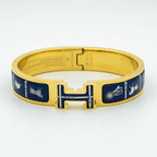 [Cyra]  H BRACELET BLUE CERAMIC