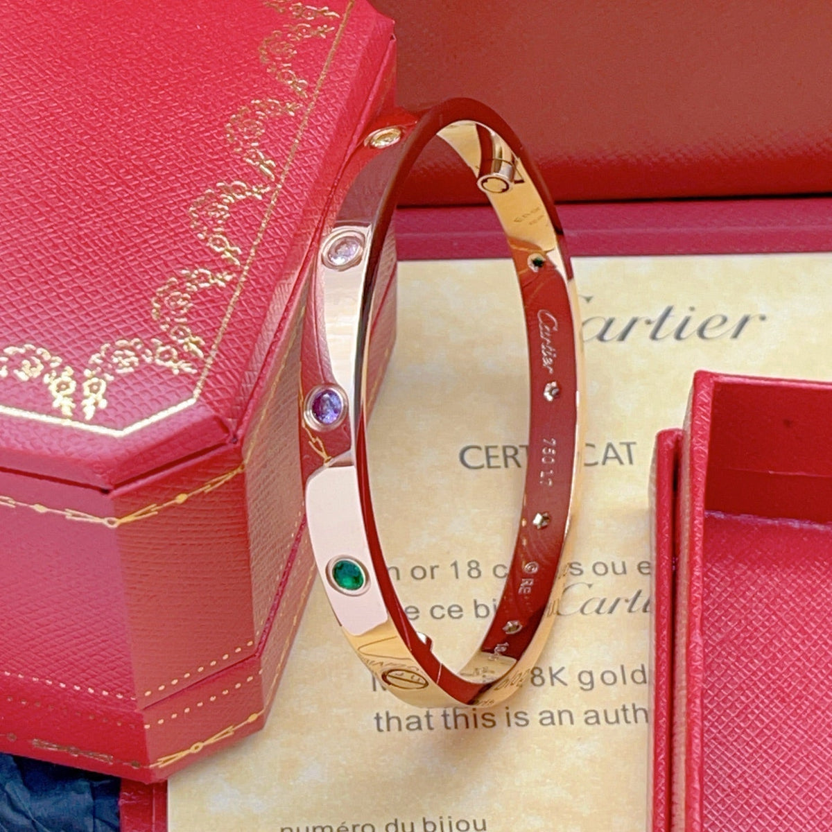 [Cyra]  2026 RAINBOW LOVE BRACELET 6.1MM  10 DIAMONDS