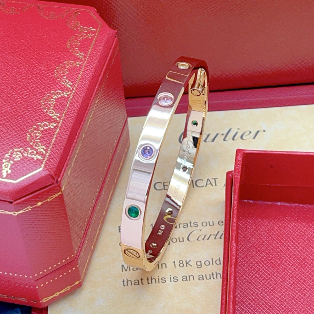 [Cyra]  2026 RAINBOW LOVE BRACELET 6.1MM  10 DIAMONDS