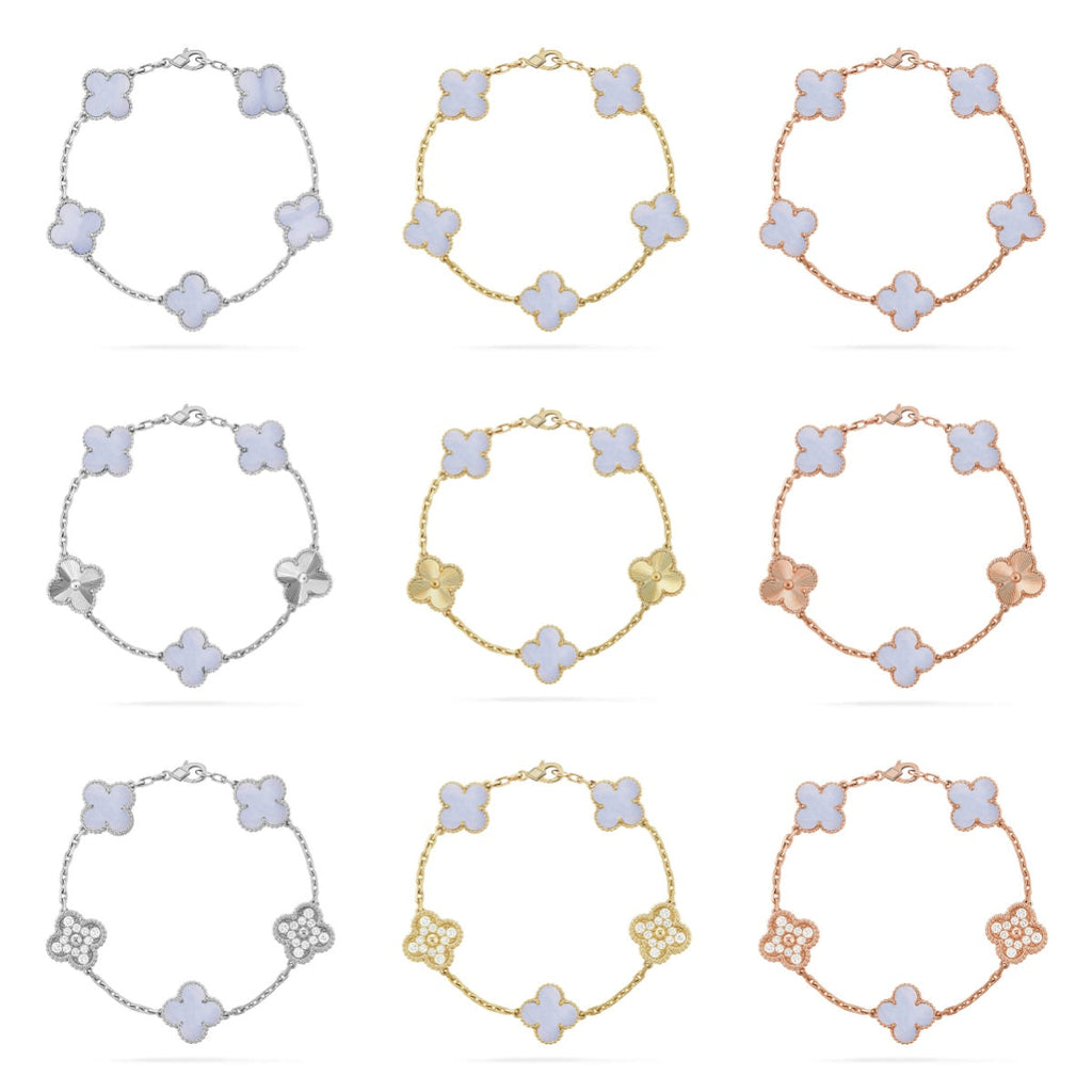 [Cyra] Neue CLOVER 5 MOTIV ARMBANDKOLLEKTION AUS LILAM CHALCEDON