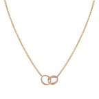 [Cyra]  LIEBESKETTE DOPPELRING ROSÉGOLD
