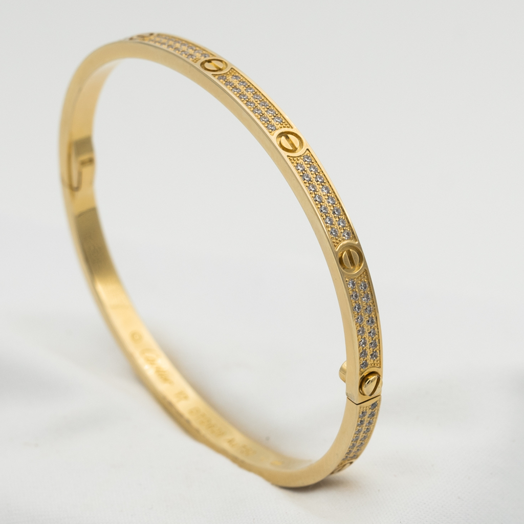 [Cyra]  LOVE ARMBAND 3,65 MM MIT DIAMANTBESATZ