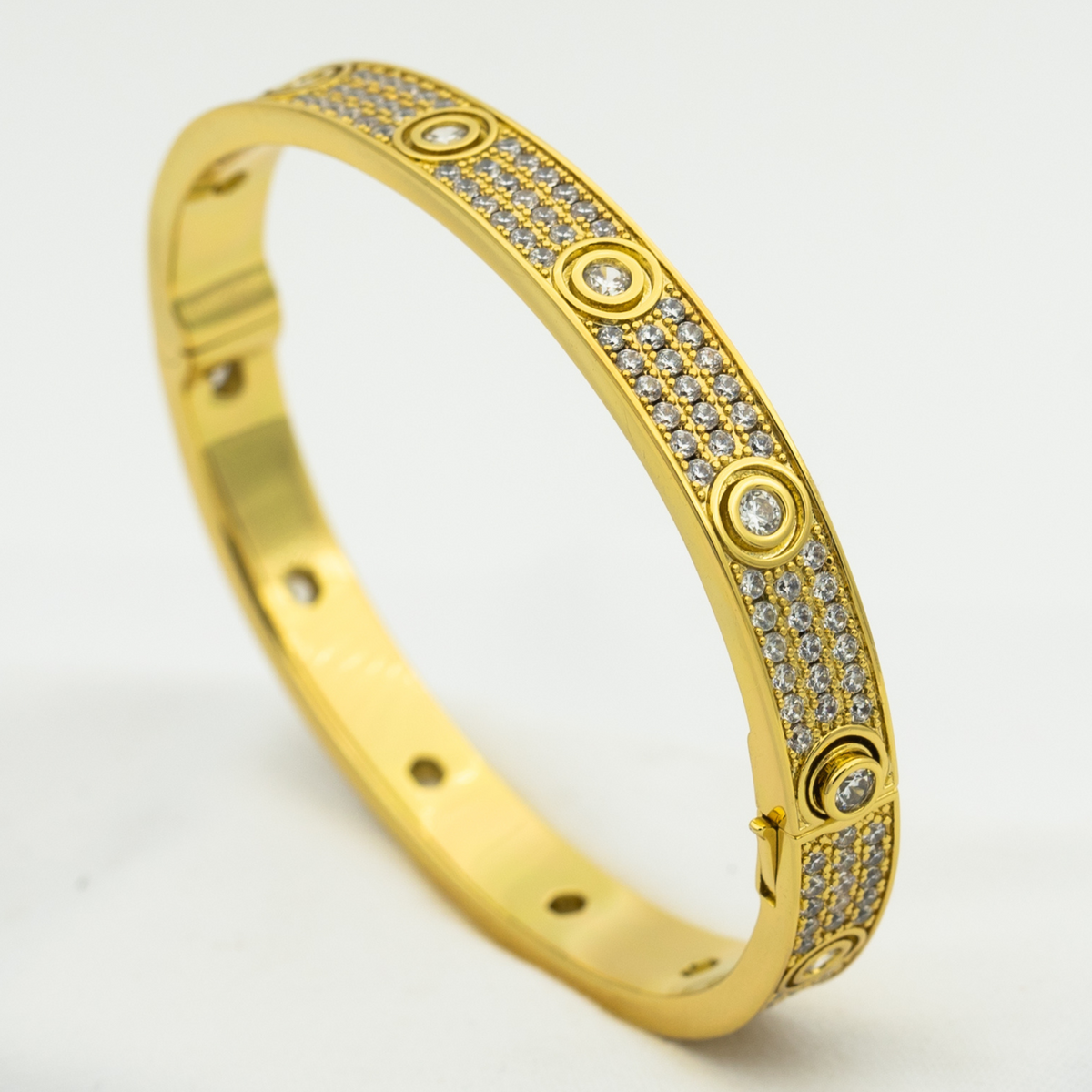 [Cyra]  LOVE BRACELET 6.1MM DIAMOND-PAVED 10 BIG DIAMONDS