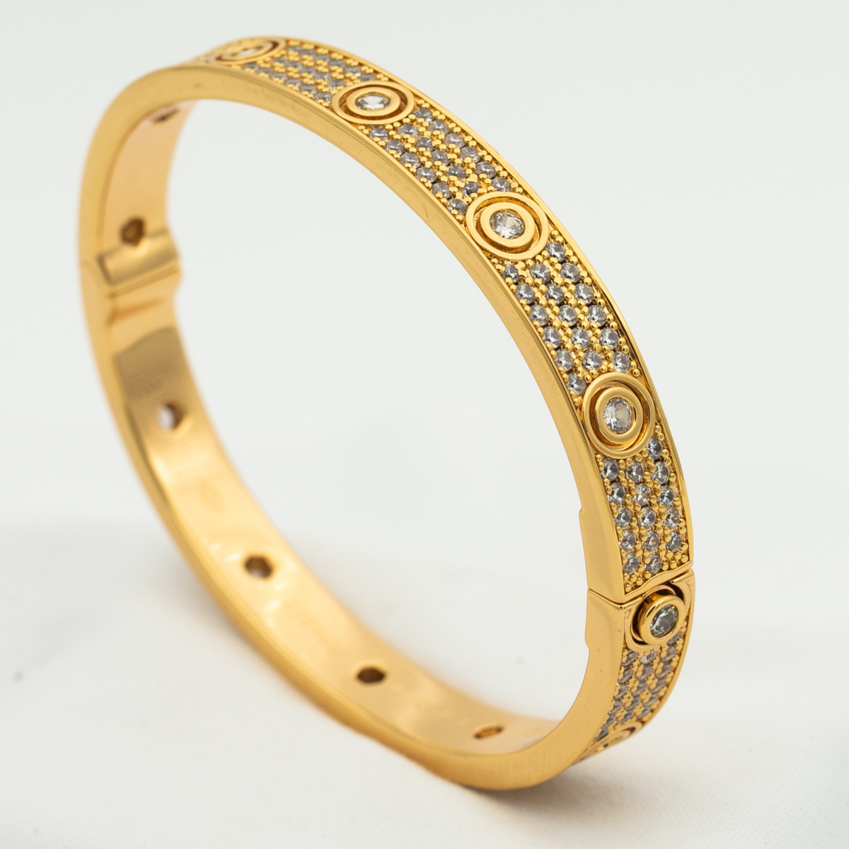 [Cyra]  LOVE BRACELET 6.1MM DIAMOND-PAVED 10 BIG DIAMONDS