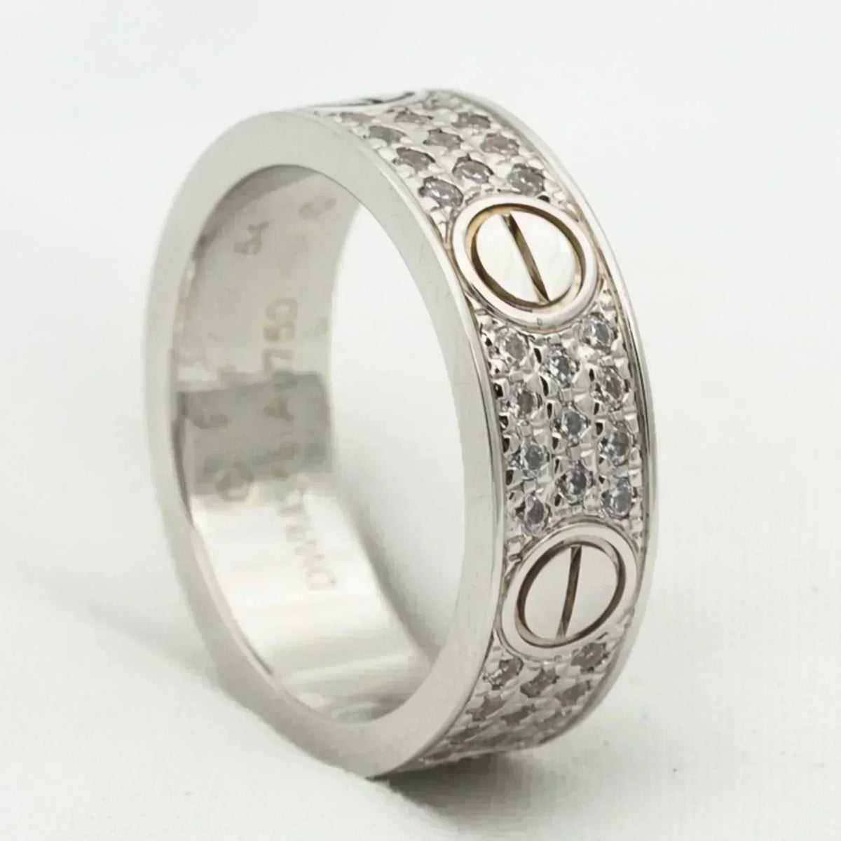 [Cyra]  LOVE RING 5.5MM DIAMONDS PAVED