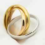 [Cyra]  TRINITY RING GOLD PINK GOLD SILVER
