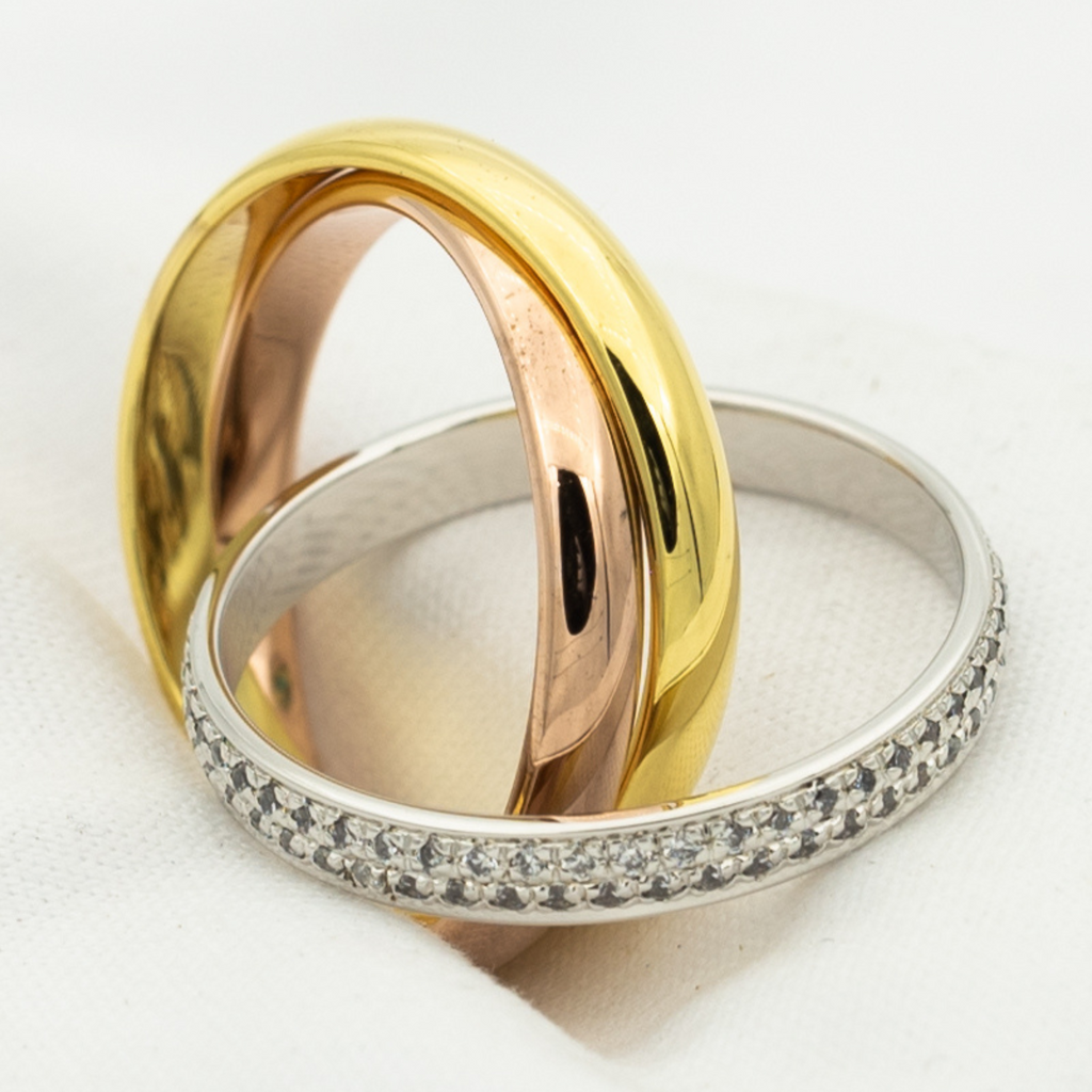 [Cyra]  TRINITY RING GOLD ROSÉGOLD SILBER DIAMANTEN