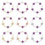 [Cyra] NEUE CLOVER 5 MOTIF VIOLETT ARMBAND KOLLEKTION