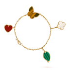[Cyra] LUCKY SPRING 5-MOTIV-ARMBAND IN GOLD
