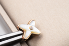 [Cyra]  JEUX DE WHITE MOP PINKGOLD DIAMANT-OHRRINGE